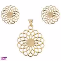 نیم ست طلا 18 عیار رزا مدل SG103