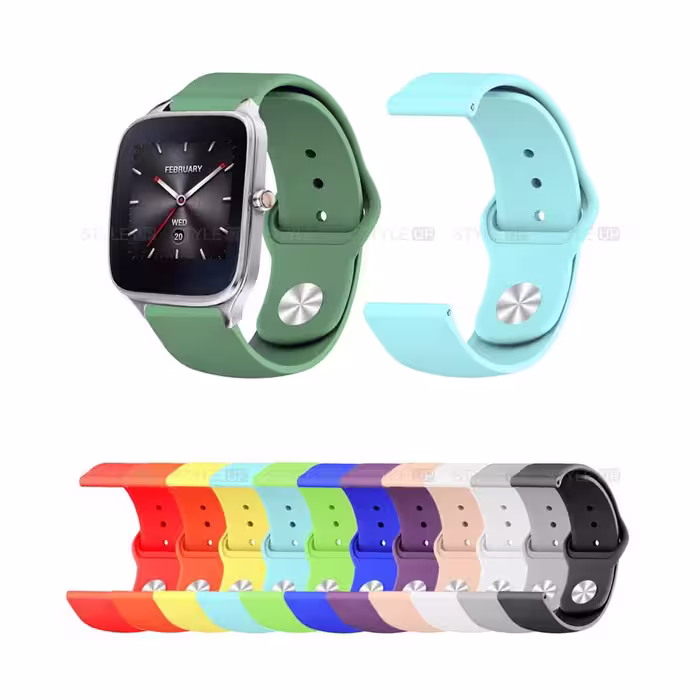 بند سیلیکونی ساعت ایسوس Zenwatch 2 WI501Q مدل دکمه ای