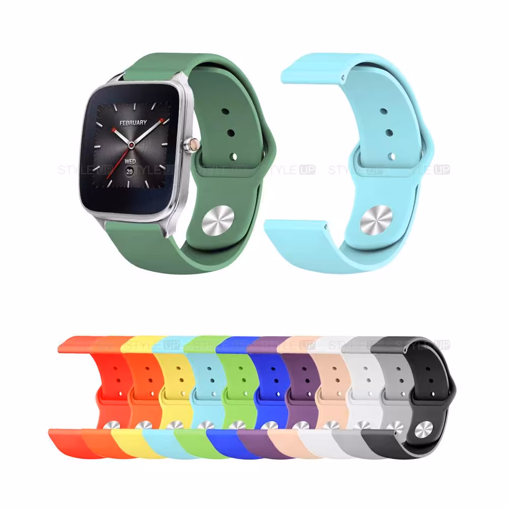 بند سیلیکونی ساعت ایسوس Zenwatch 2 WI501Q مدل دکمه ای