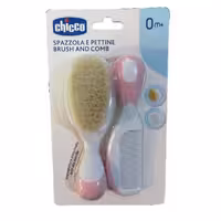 برس و شونه نوزاد چیکو رنگ صورتی