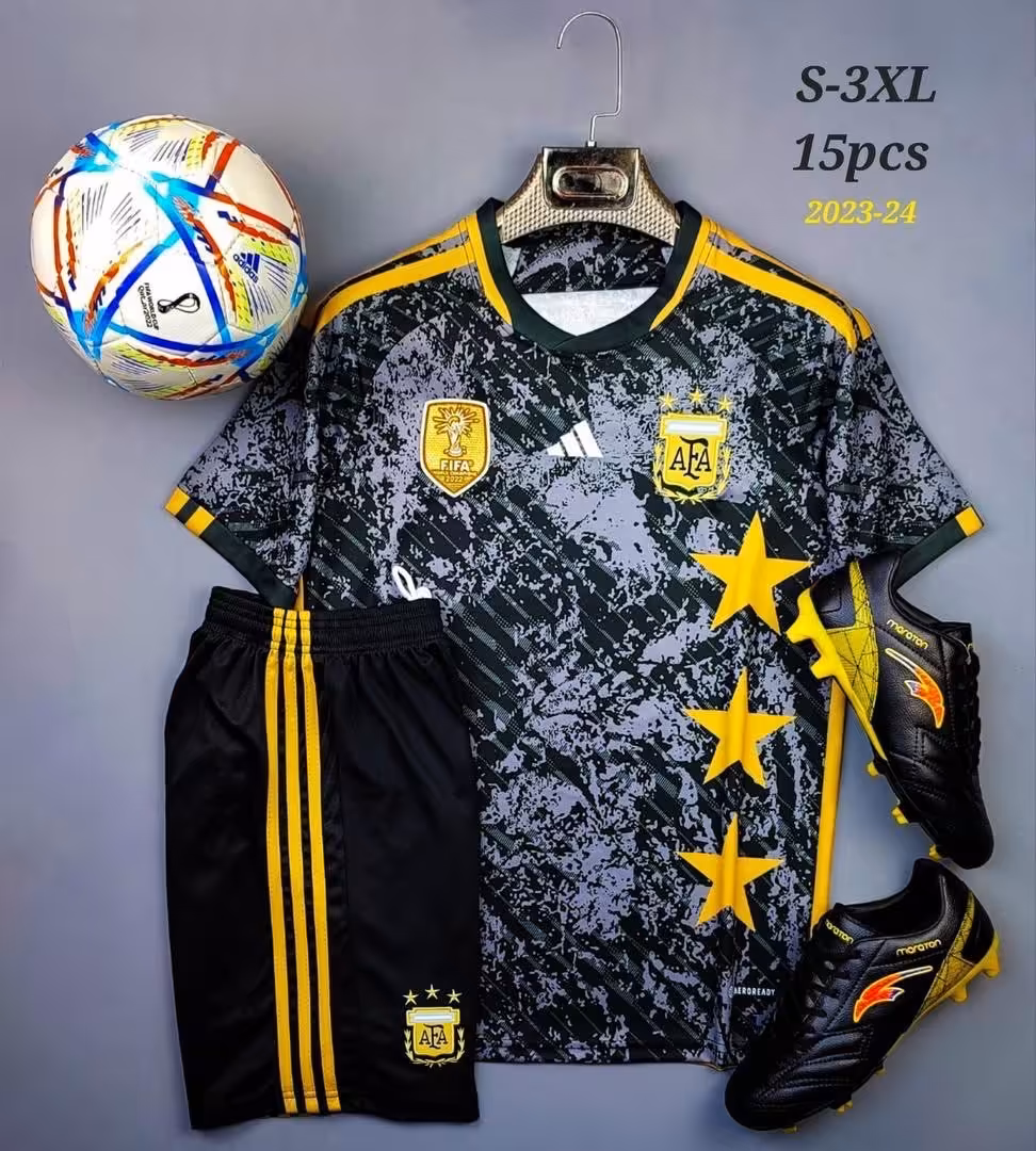 کیت تیم ملی آرژانتین کانسپت سه ستاره (پیراهن شورت) ورژن هواداری
