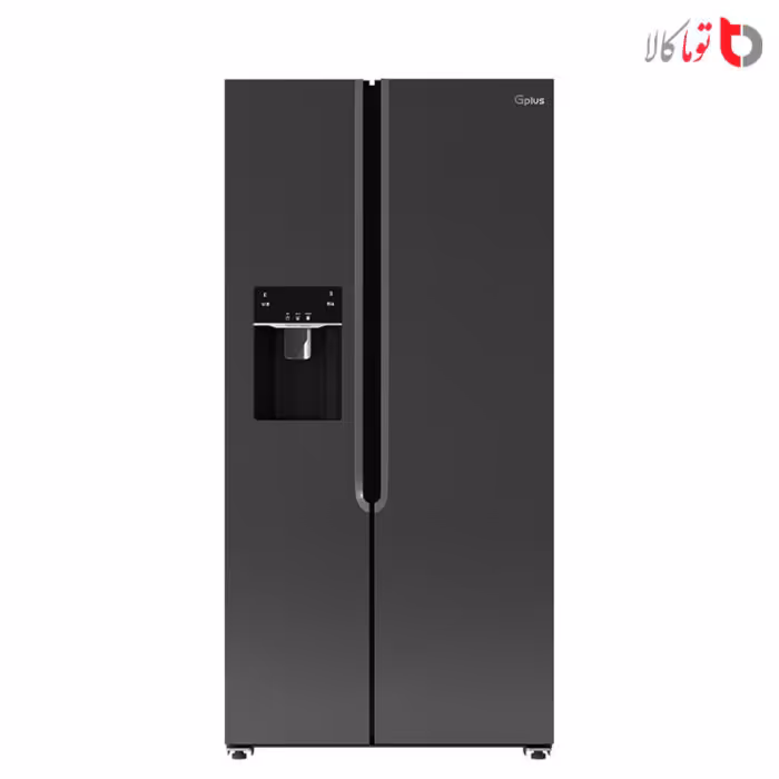 یخچال و فریزر ساید بای ساید 28 فوت جی پلاس مدل GSS-M7625 تیتانیومی