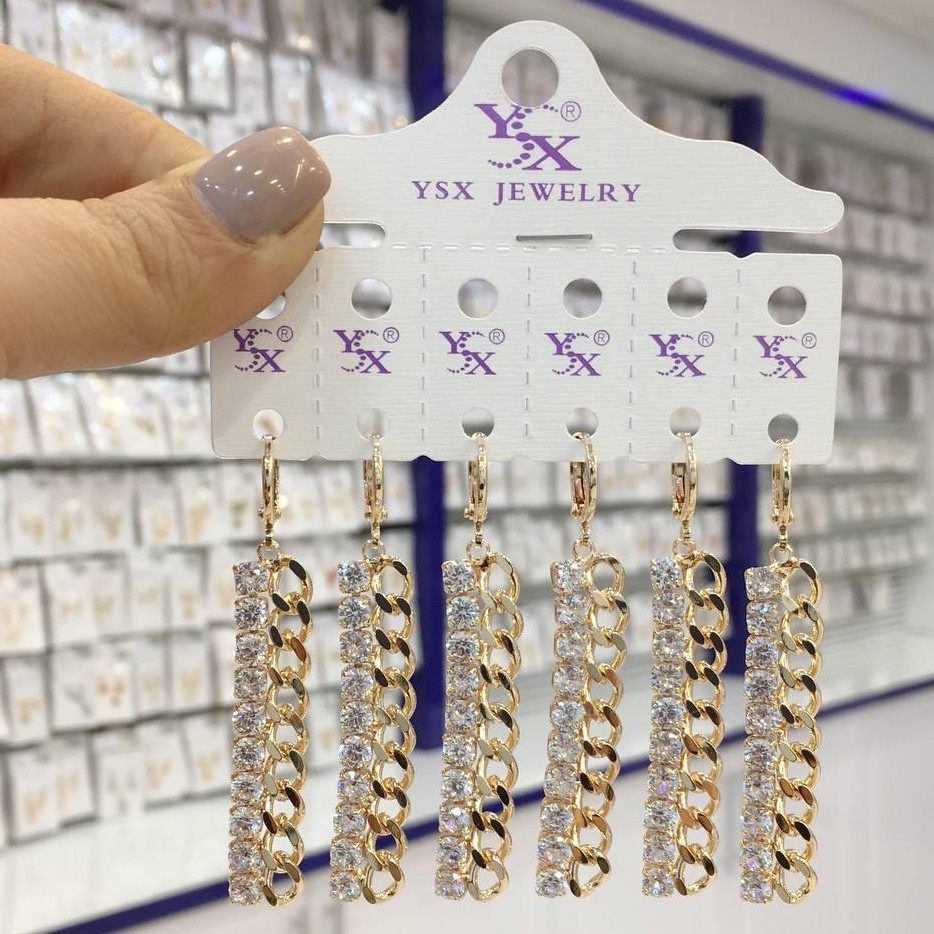 گوشواره رنگ ثابت مارکysxبسیار زیبا