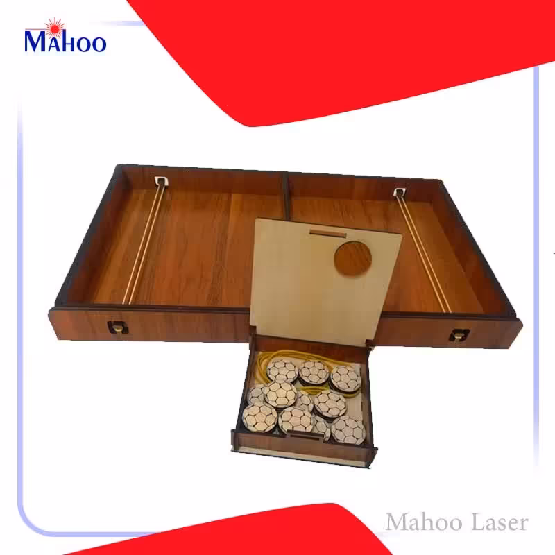 کشبال انگشتی مدل شوتبال چوبی 10 مهره به همراه جعبه مهره ها