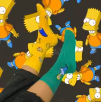 جوراب سیمپسون ها تا به تا ساقدار نخ پنبه فری سایز