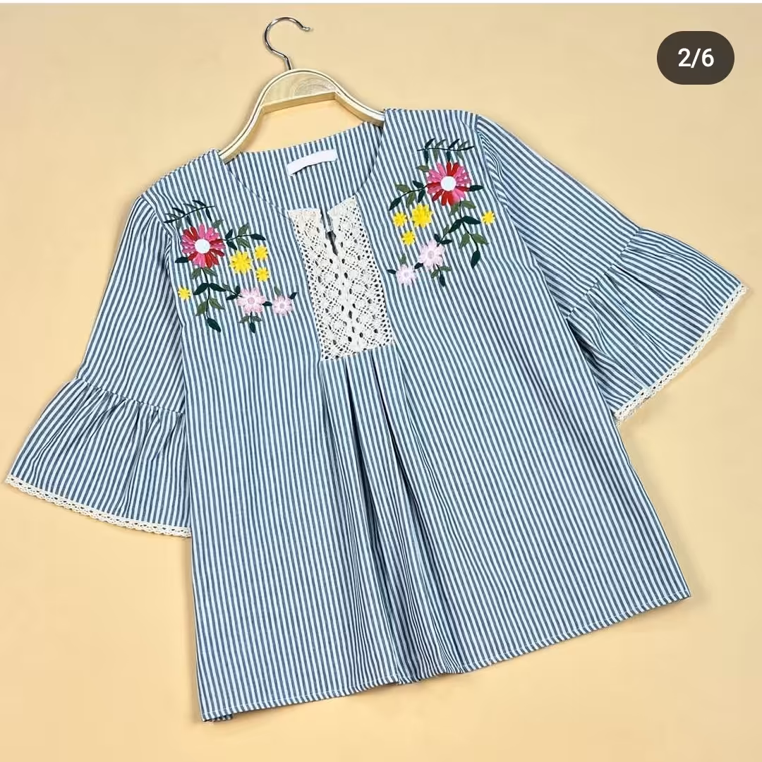 شومیز گلدوزی نخ کتان