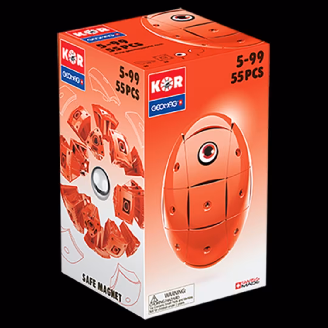 اسباب بازی مغناطیسی Kor قرمز 55 قطعه جیومگ


