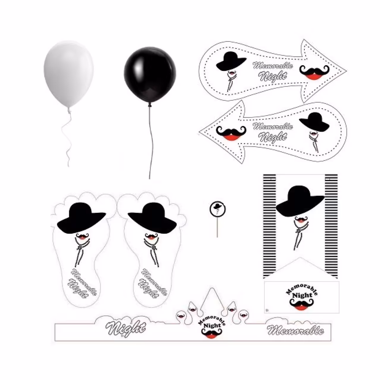 مجموعه 160 عددی تم تولد طرح سبیل