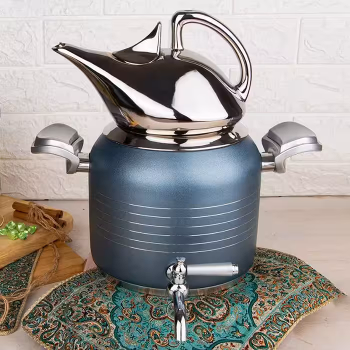 ست کتری قوری کروپ ست مدل دیتا رنگی کد 204