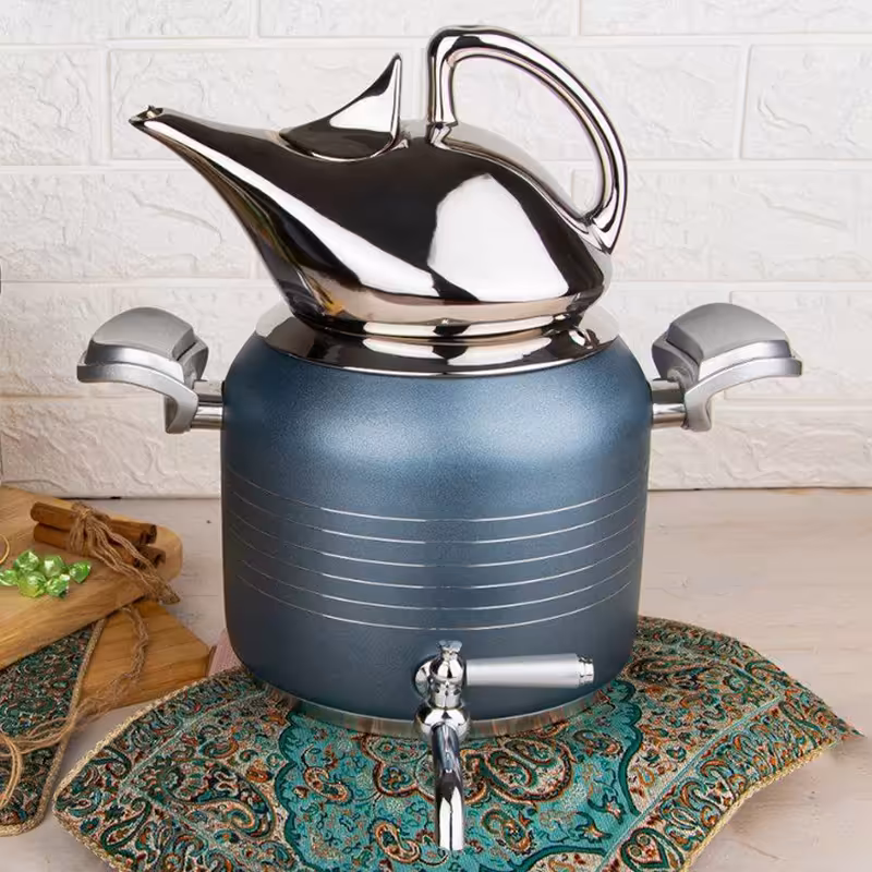 ست کتری قوری کروپ ست مدل دیتا رنگی کد 204