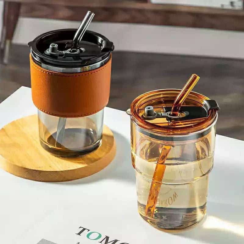 لیوان اسموتی دور چرم
