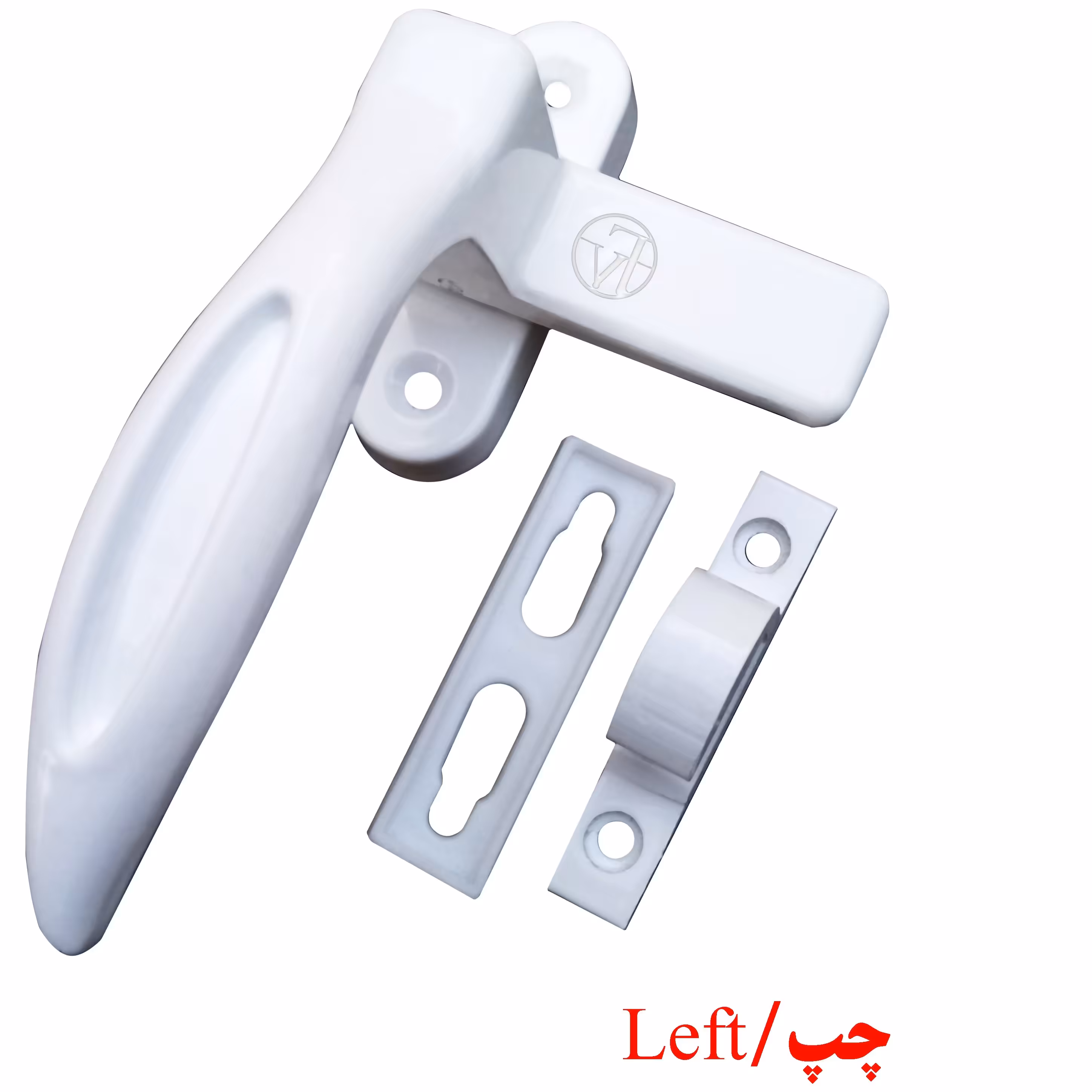 دستگیره در و پنجره الومینیومی چپ سفید فراویز مدل دلفین D2