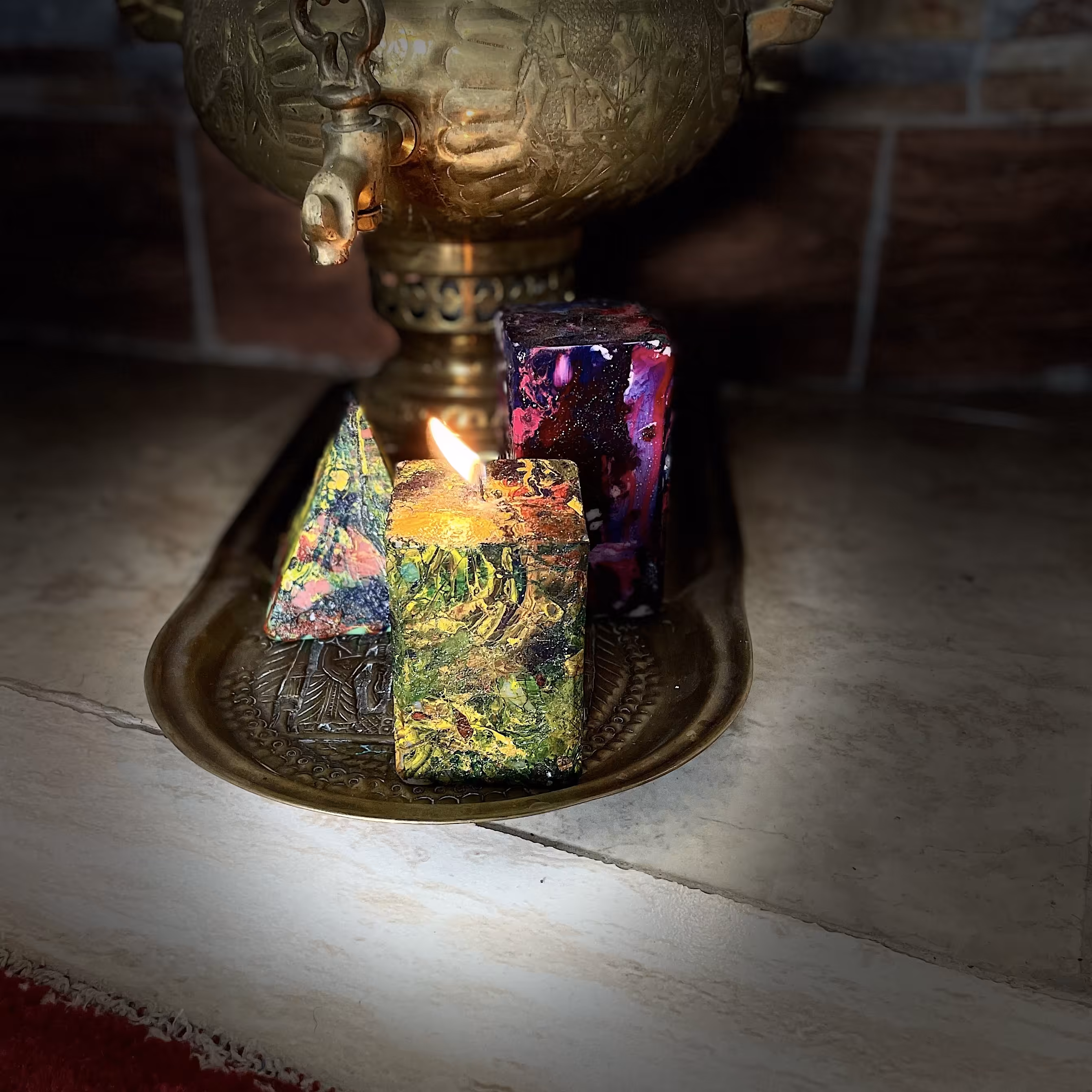 ست شمع ماربل تزیینی در مدل ها و انداز ه های دلخواه 