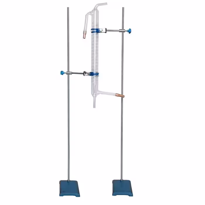 خنک کننده کندانسور شیشه ای مناسب دیگ 10تا41لیتری و پایه نگهدارنده و گیره ها تقطیر 