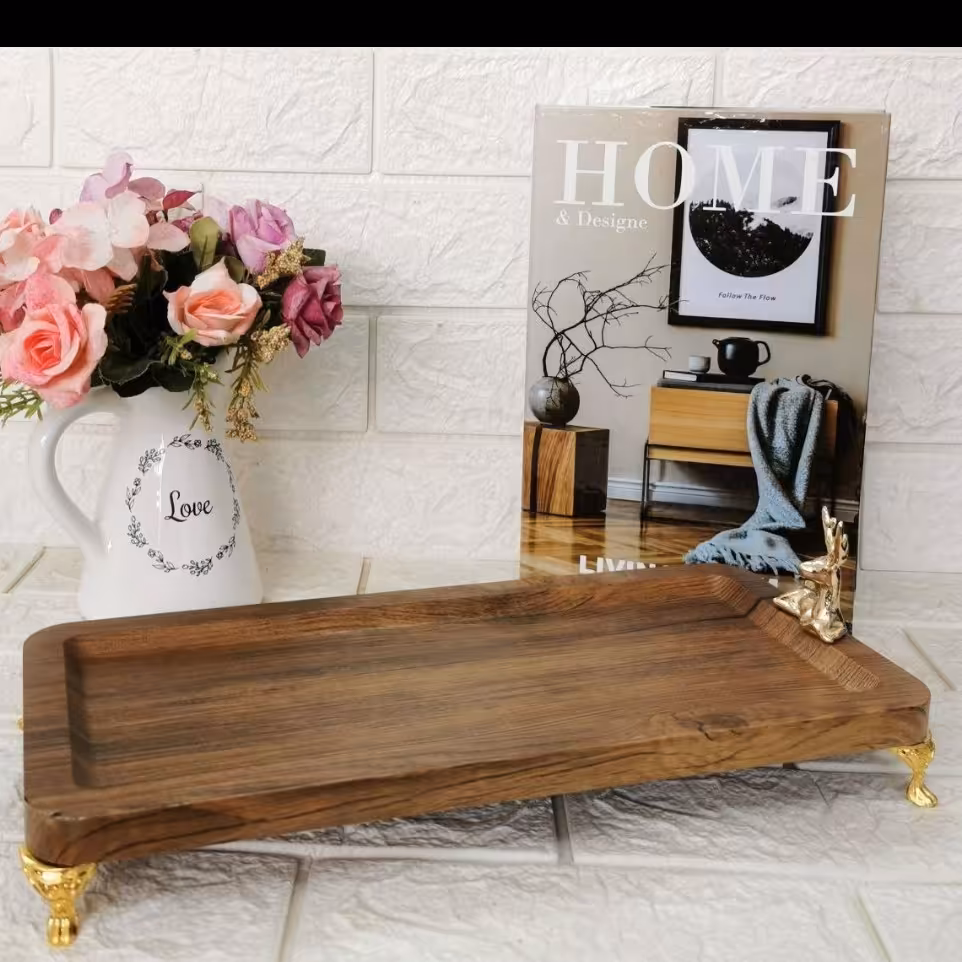 رولت خوری چوبی  پایه دار طرح گوزن  بسیار شیک و با کیفیت عالی 