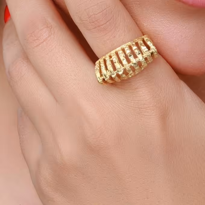 انگشتر ابکاری طلا 18 عیار