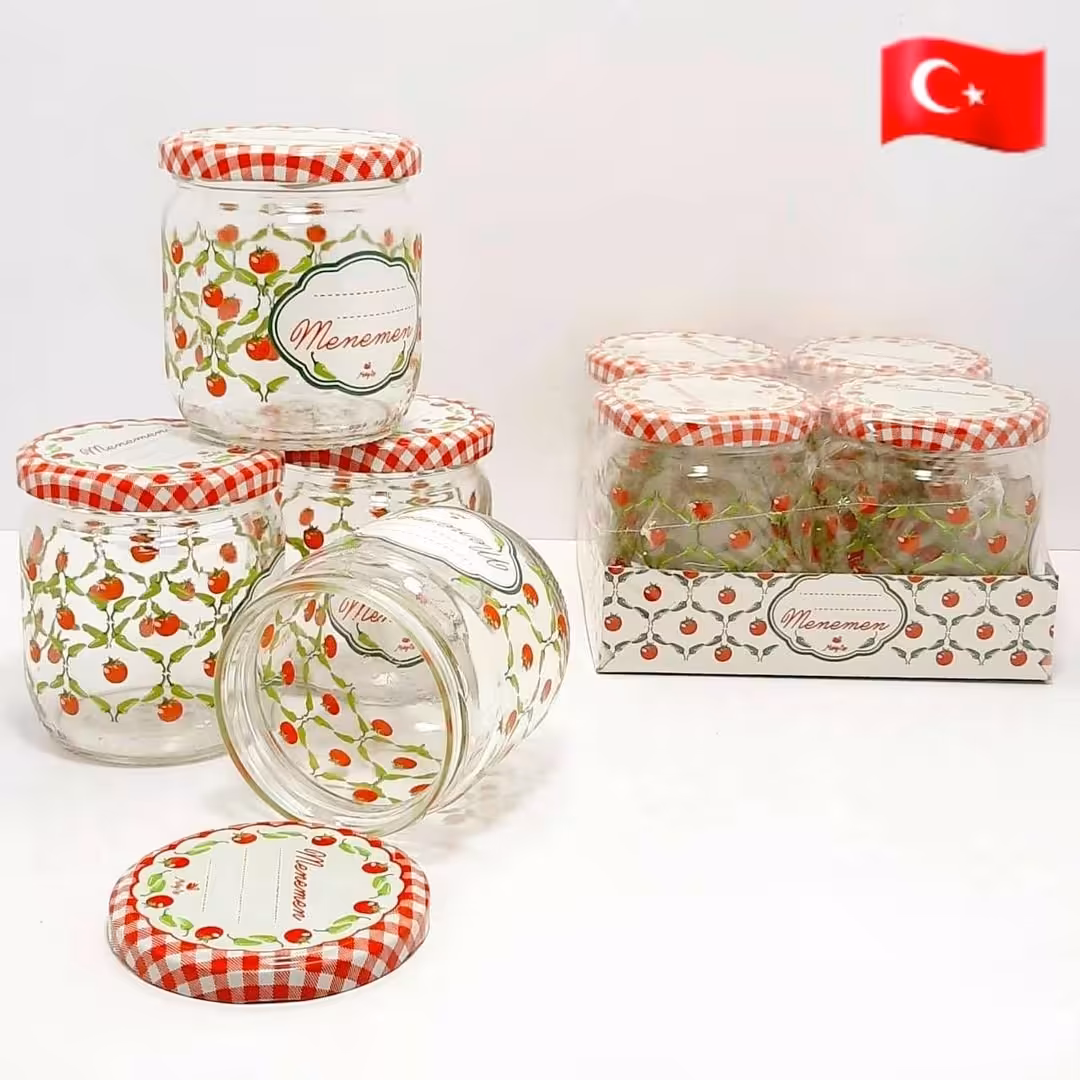 بانکه شیشه ای طرح گوجه فرنگی کوچک