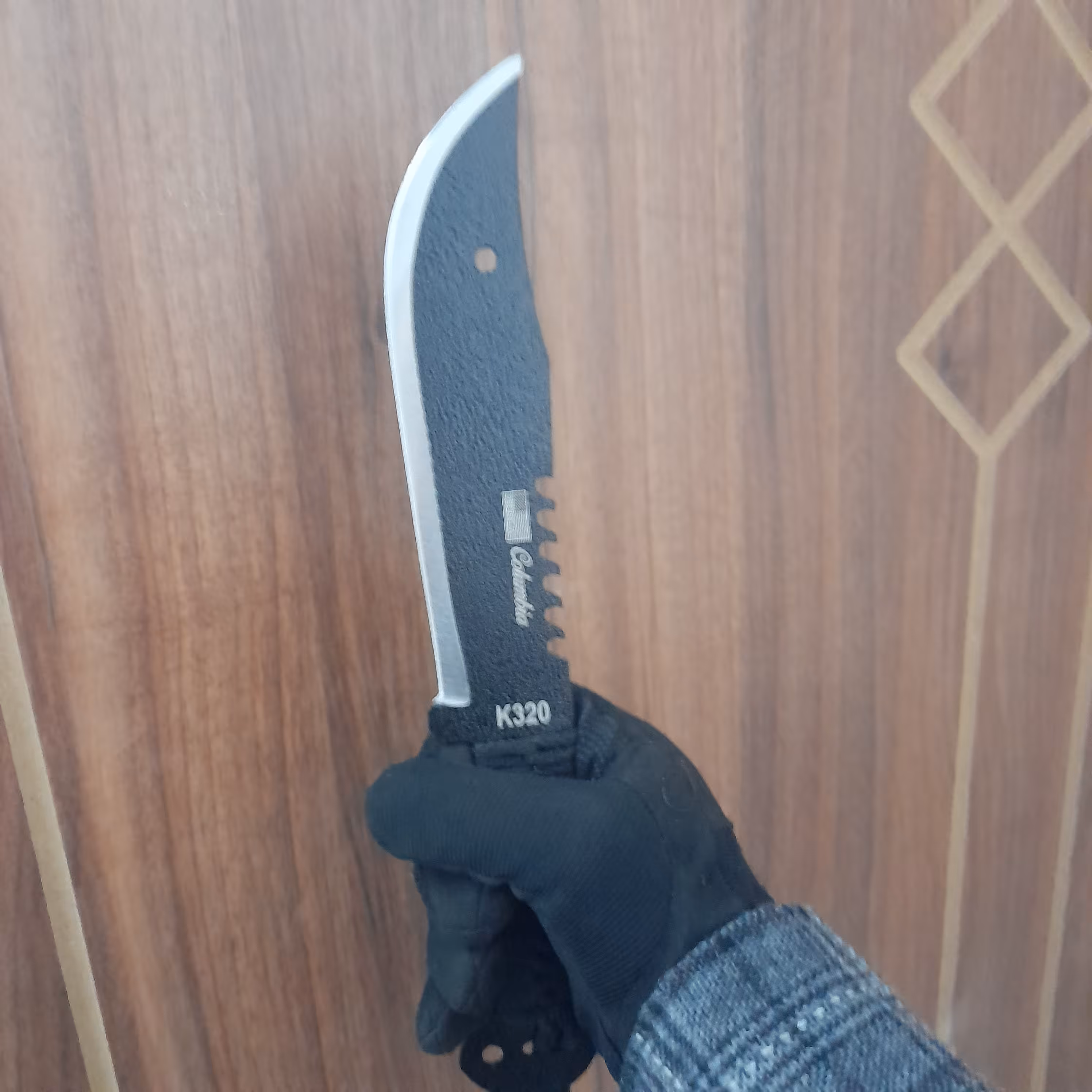 چاقو 30 سانتی چاقو کلمبیا مشکی کمپینگ و طبیعت گردی به همراه غلاف