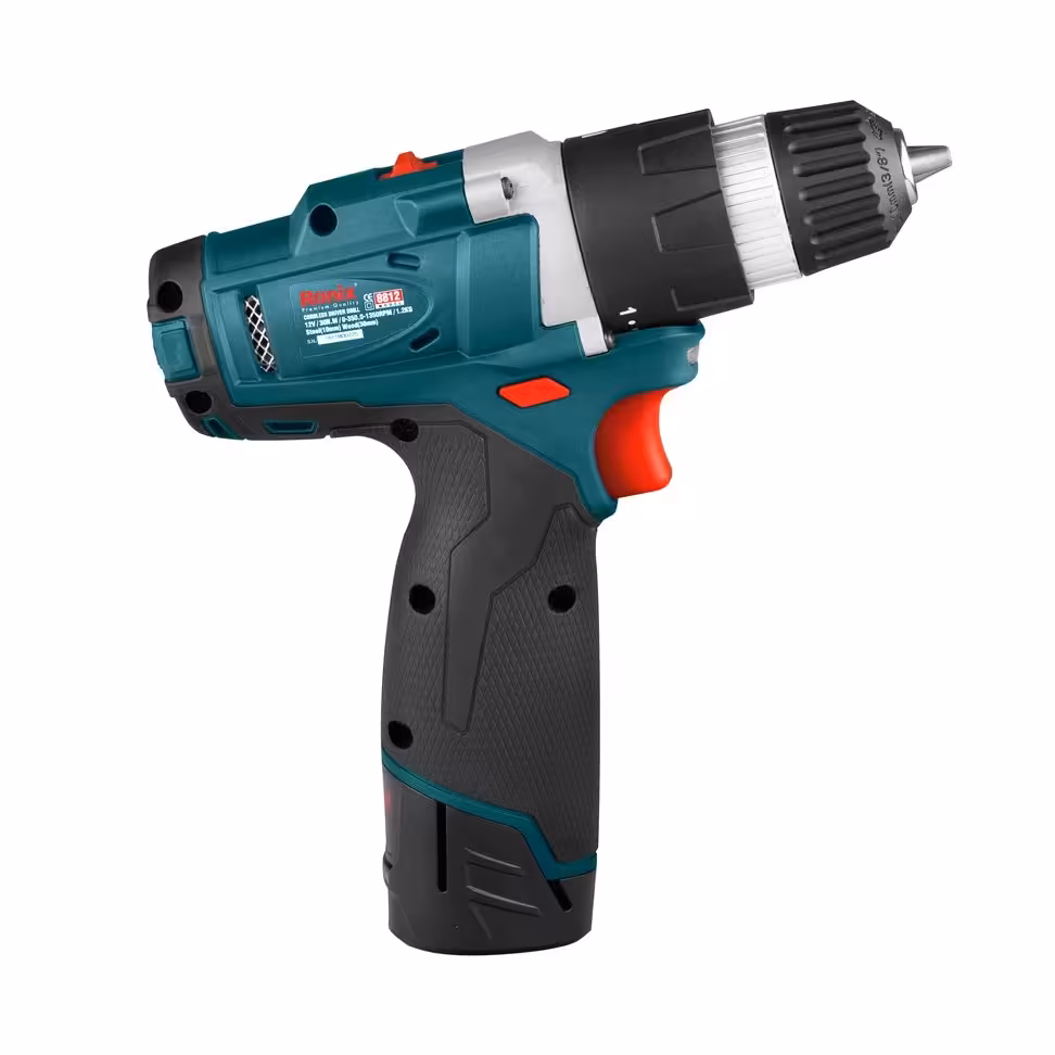 دریل پیچ گوشتی شارژی 12ولت نیم تنه فلزی رونیکس مدل 8812 