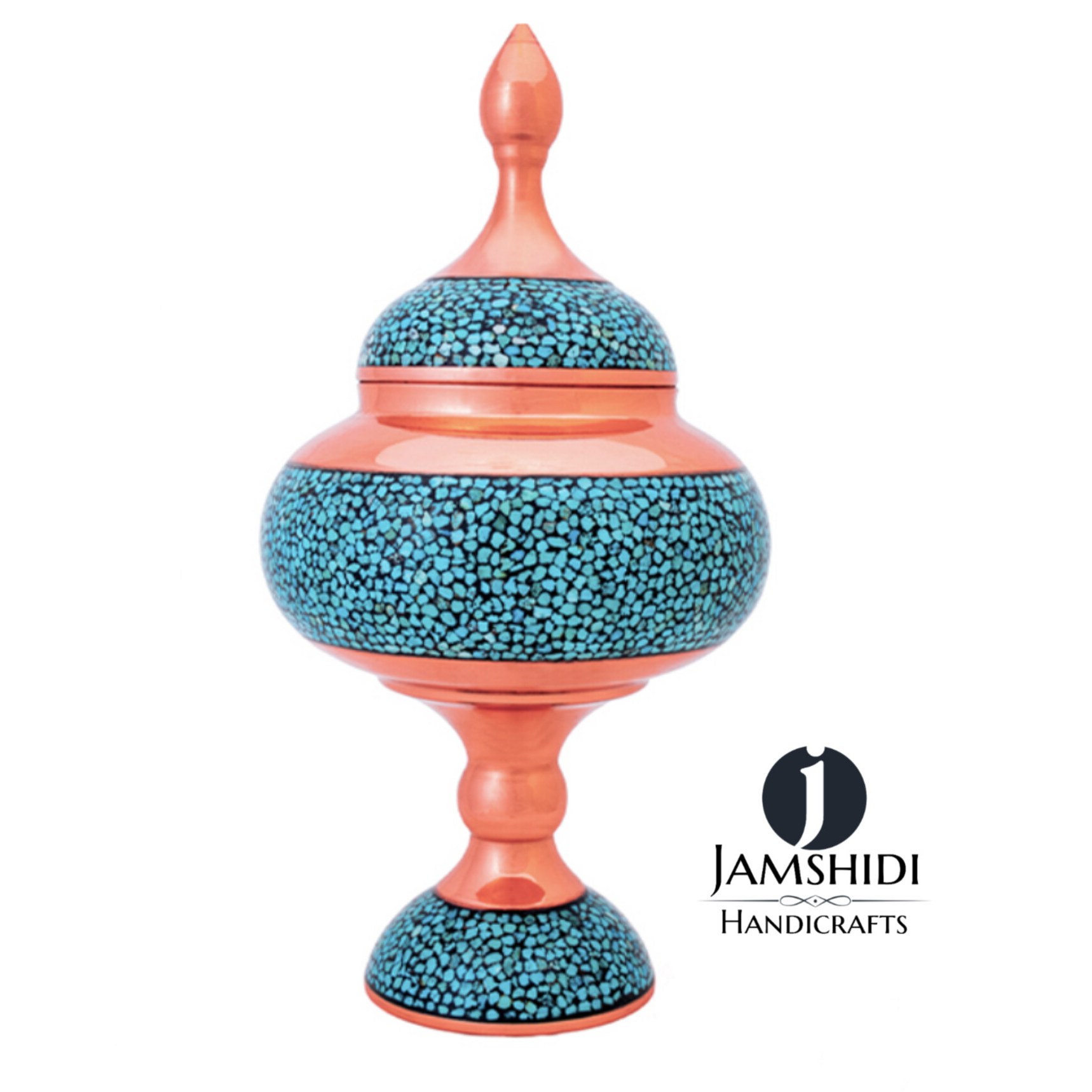 شکلات خوری فیروزه ارتفاع 20سانت دارای روکش پلی استر کد115
