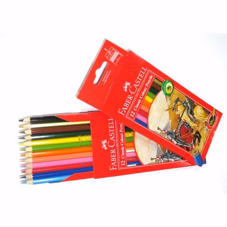 مدادرنگی 12 رنگ جعبه مقوایی فابرکاستل