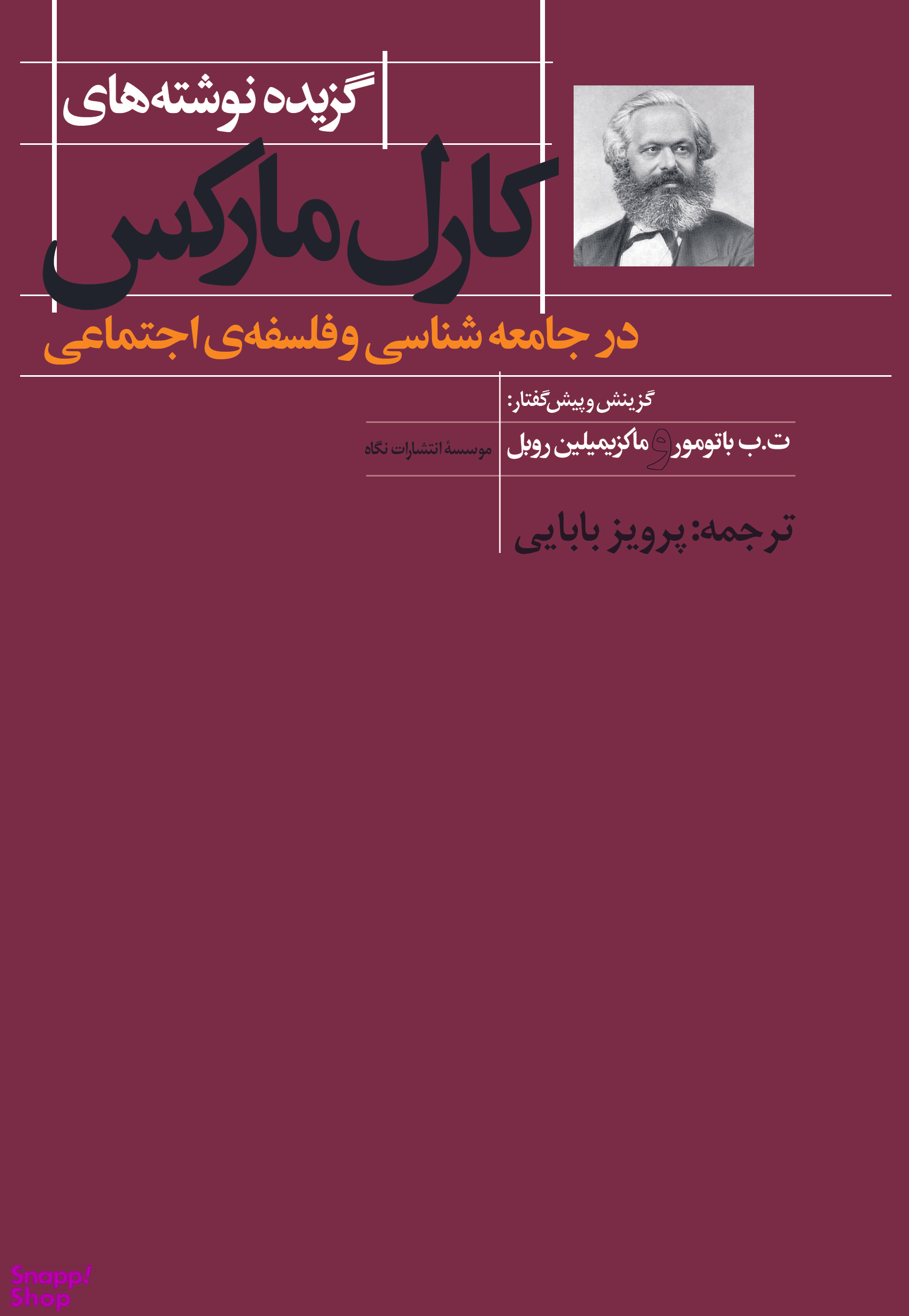 کتاب گزیده نوشته های کارل مارکس در جامعه شناسی و فلسفه اجتماعی اثر کارل مارکس انتشارات نگاه