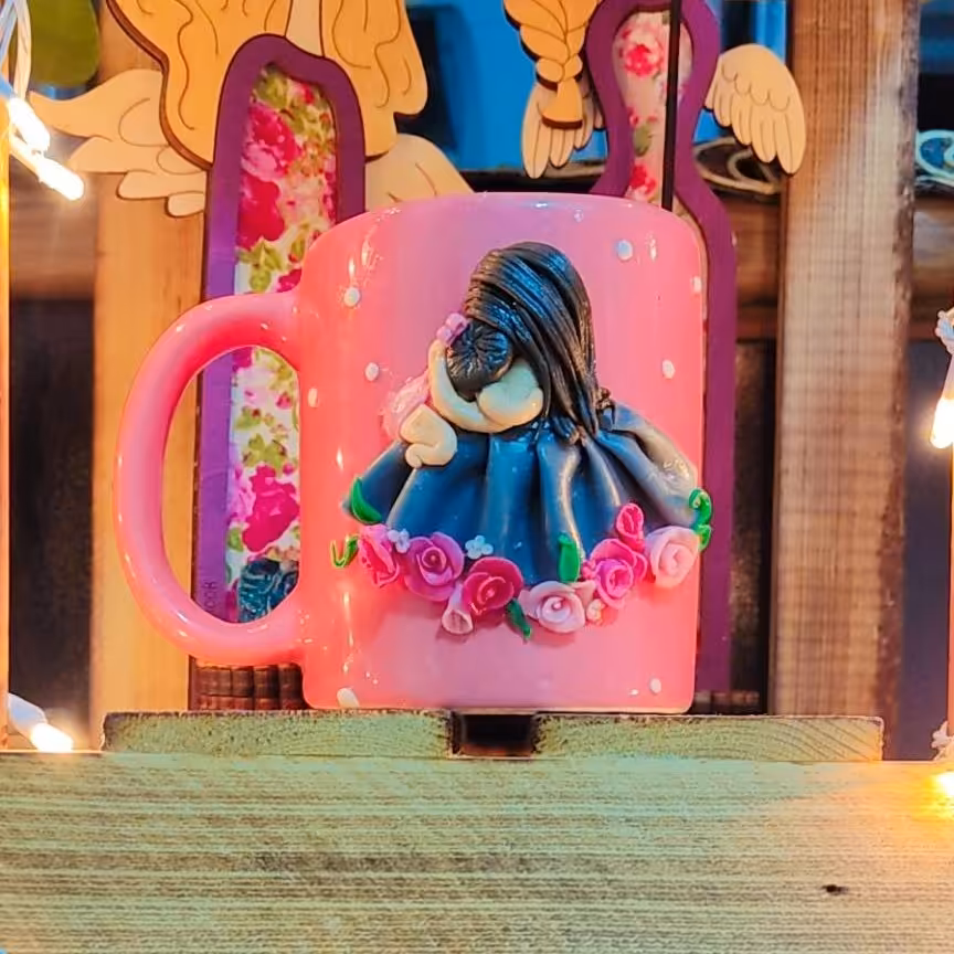 ماگ عروسکی طرح مادر و فرزند