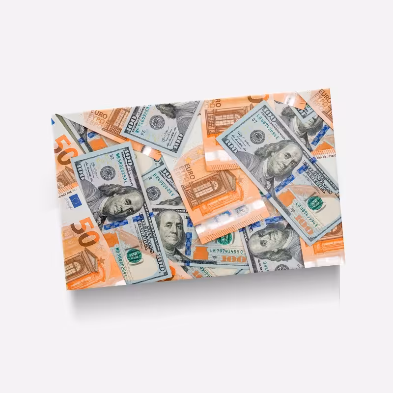 استیکر(برچسب) کارت عابر بانک-طرح دلار(dollar)-کد8-سفارشی