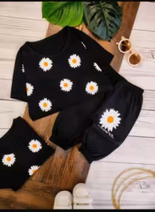 کراپ وشلوارک flower
