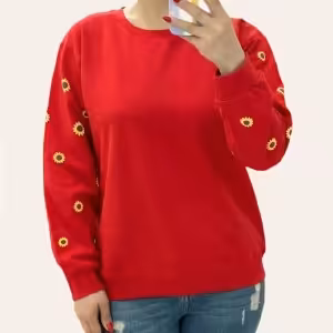 بلوز دورس زنانه داخل کرکطرح گل آفتابگردون