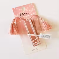 دستبند بافت پارچه ای Love ، فری سایز قابل تنظیم ، مناسب استفاده دائم