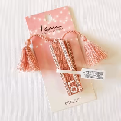 دستبند بافت پارچه ای Love ، فری سایز قابل تنظیم ، مناسب استفاده دائم