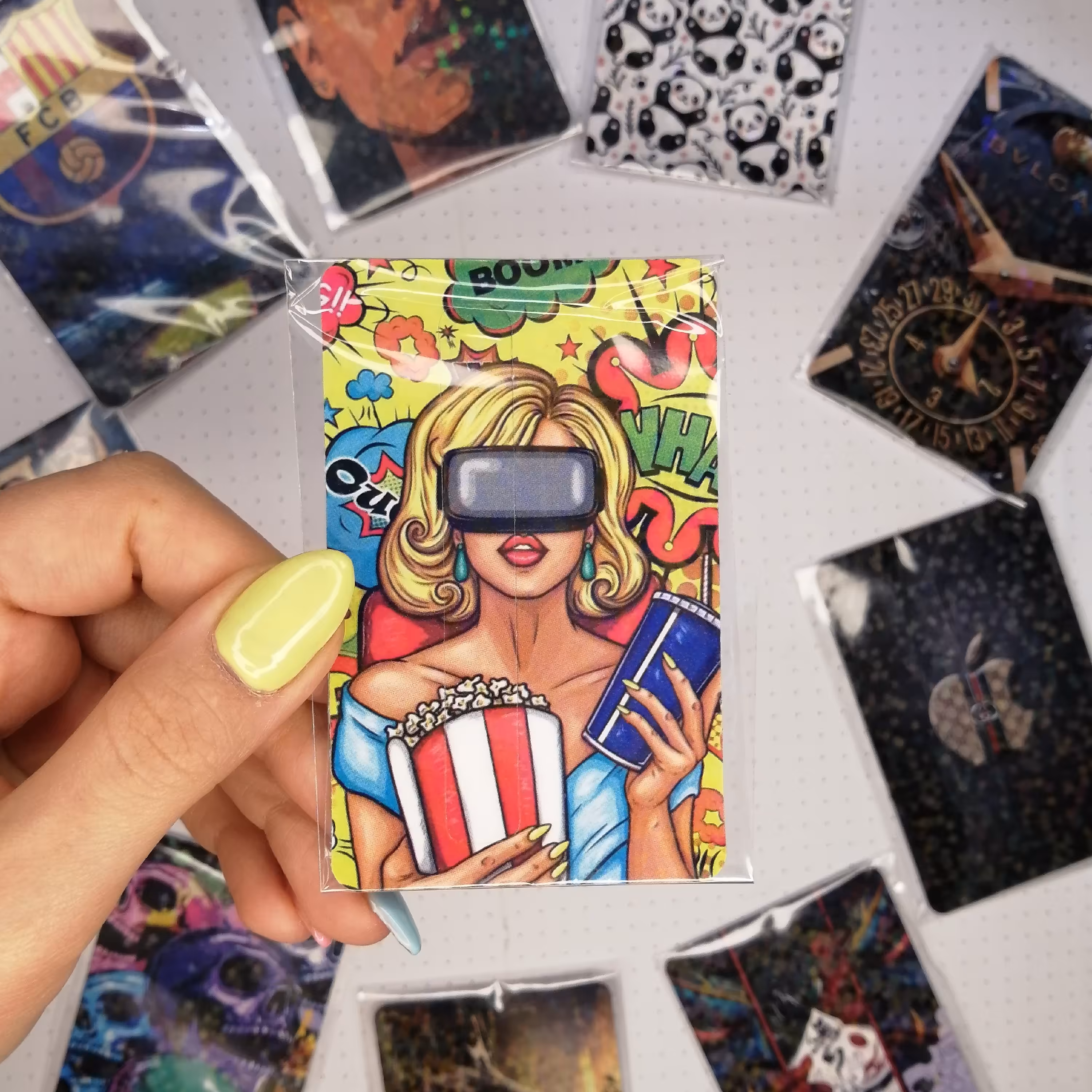 برچسب کارت استیکر کارت بانکی کارت مترو کارت اتوبوس کارت مخملی سه بعدی برجسته اکلیلی 47