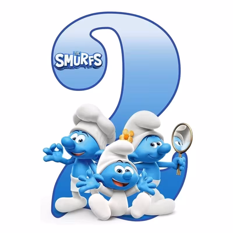 استند رومیزی تولد مدل عدد 2 طرح اسمارف ها