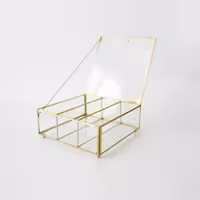 جای تی بگ شیشه ای سه قسمتی