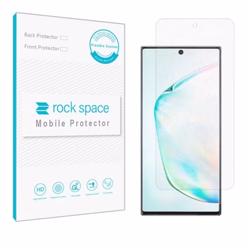 گلس مات نانو و ضد ضربه گوشی سامسونگ Galaxy NOTE 10 PLUS برند راک اسپیس
