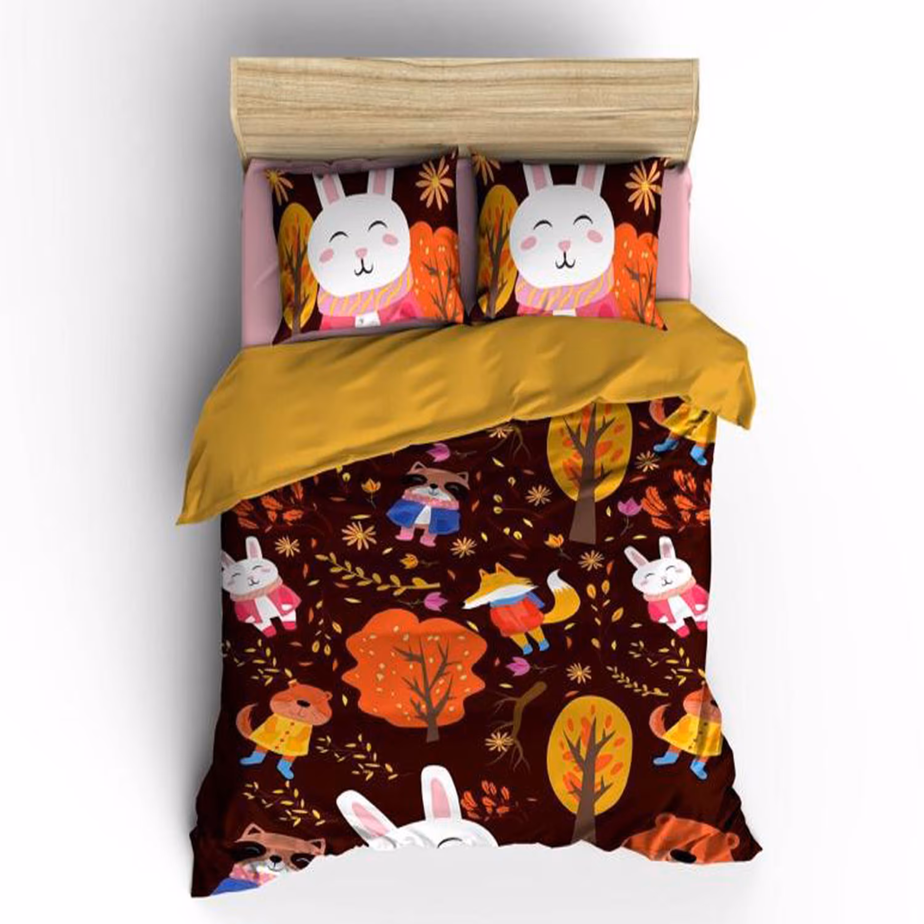 سرویس روتختی 1 نفره تنسل چاپی برندترک لند (Turk Land)  کد rs 126
