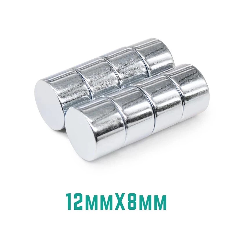 آهنربا نئودیمیوم سایز 12x8mm میلیمتر سوپر مگنت دیسک بسته 8 عددی
