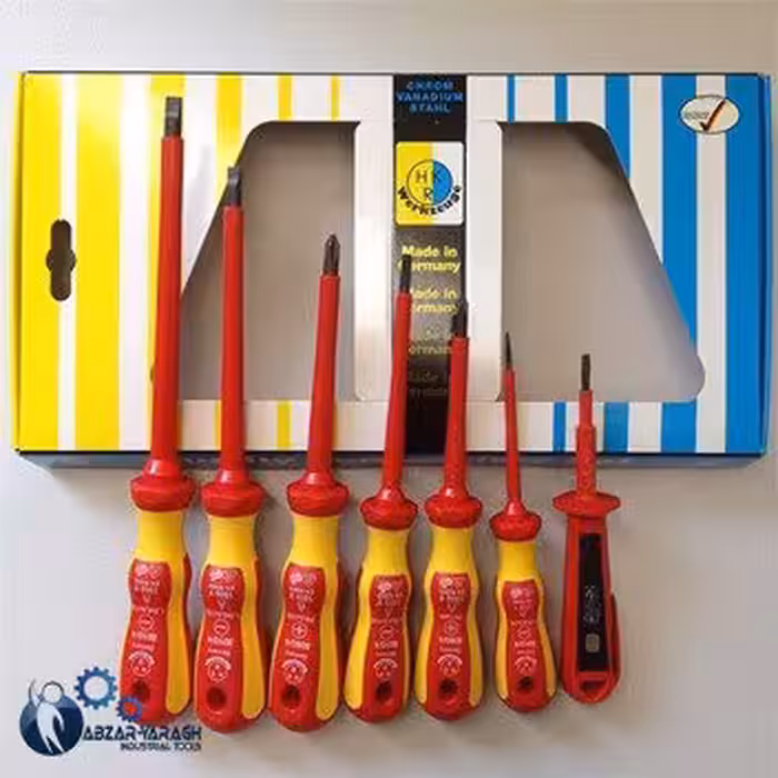 ست پیچ گوشتی فشار قوی با فازمتر آلمانی مدل 7990.4 - ابزار یراق