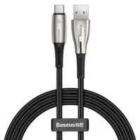 کابل  USB به تایپ سی باسئوس چراغدار مدل Water Drop-shaped Lamp SuperCharge 66W 