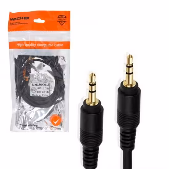 کابل 1 به 1 صدا (AUX) طول 1.5 متر مچر (MACHER) مدل MR-142

