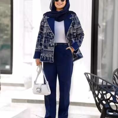 ست کت شلوار ابریشم مازراتی