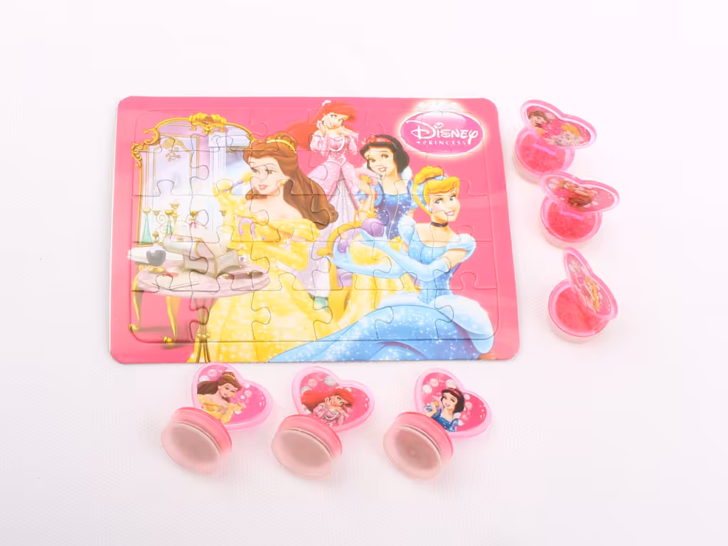 ست مهر 6 عددی و پازل پرنسس های دیزنی