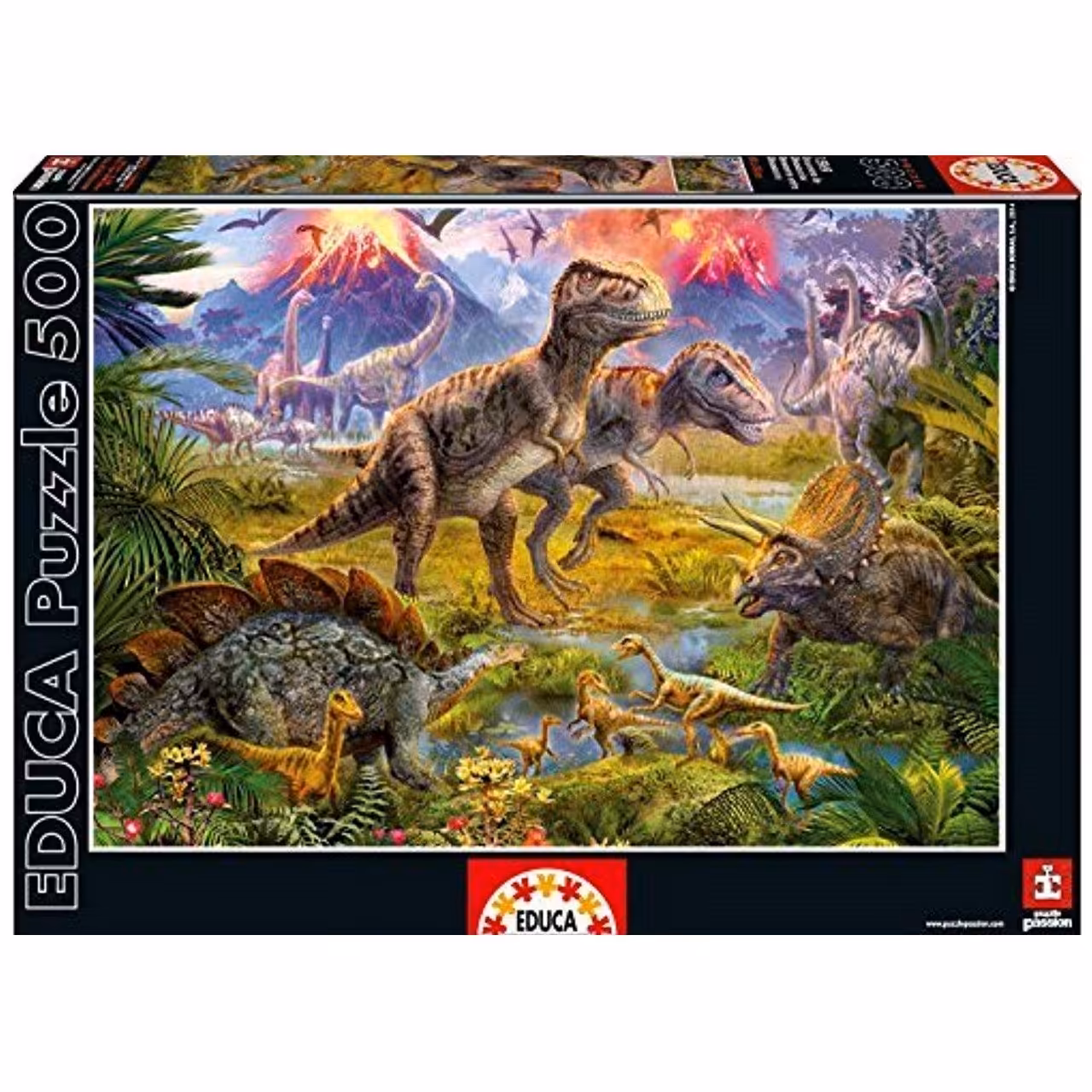 پازل 500 تکه ادوکا مدل Dinosaur Gathering