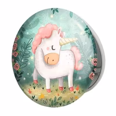 آینه جیبی خندالو طرح اسب تک شاخ پونی مدل تاشو کد 1084