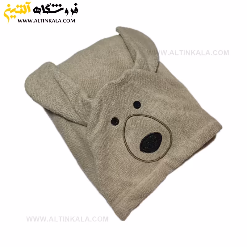 حوله پالتویی کودک سلین طرح سگ بژ سایز 6-7