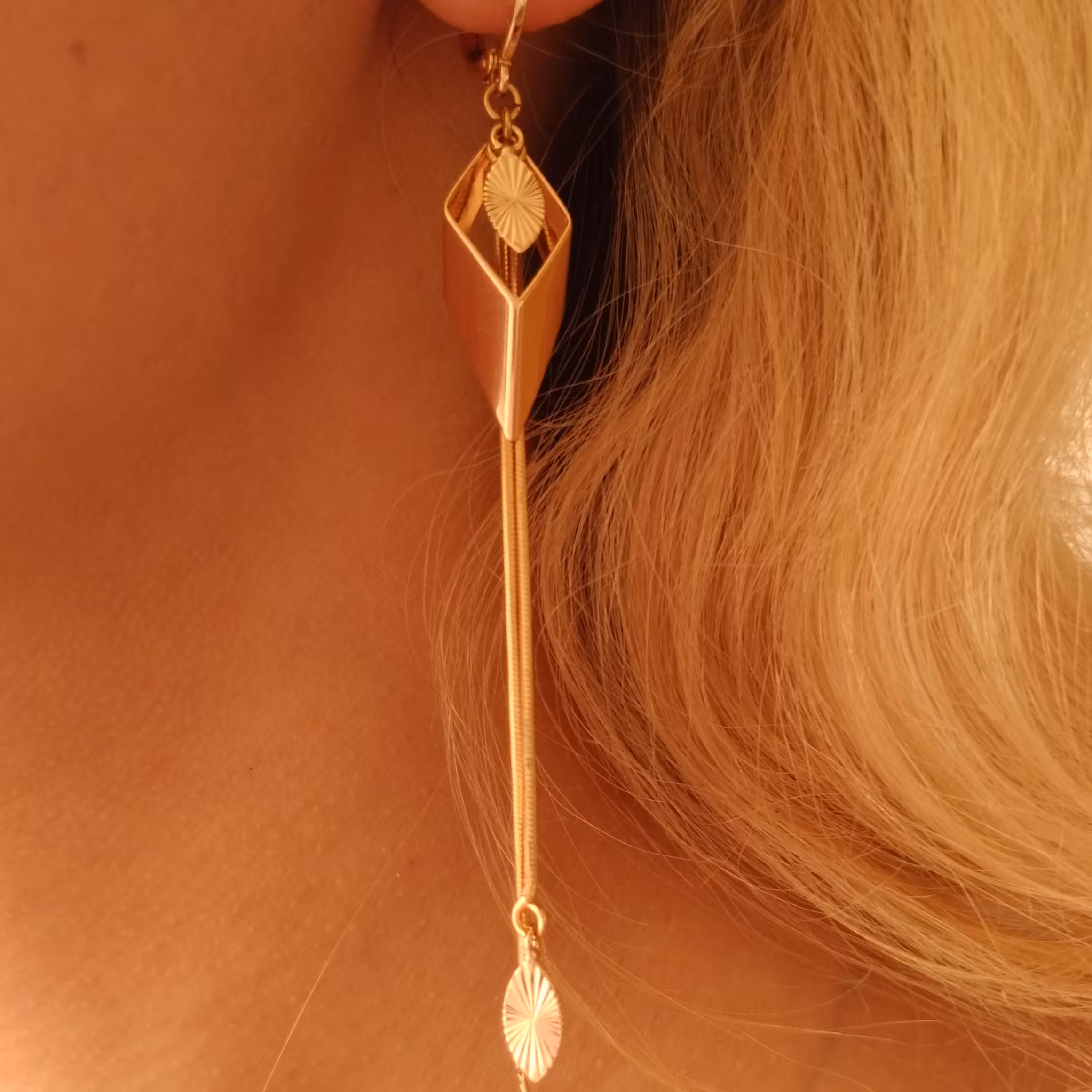 گوشواره ژوپینگ ،آبکاری طلا،رنگ ثابت ضد حساسیت آویز مجلسی