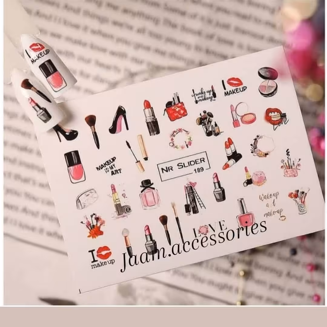 لنز و استیکر ناخن مناسب روی ناخن ساده و یا لاک و یا ژلیش 15 طرح مختلف