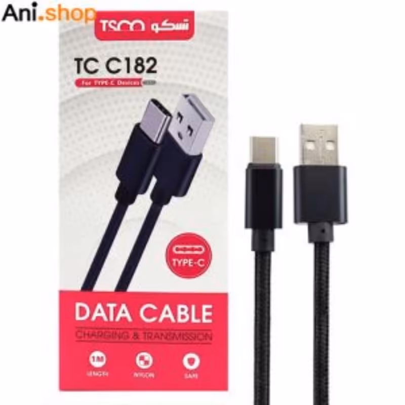 کابل تبدیل USB به USB-C تسکو مدل TCC182 طول 1 متر