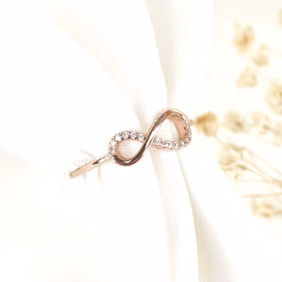 انگشتر رزگلد طرح بینهایت کد8185سایز8